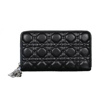 dior wallet escapade lambskin leather 0082 black